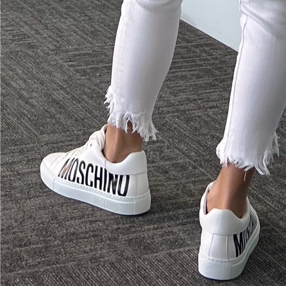 MOSCHINO
White Leather Mid-Top Sneakers - Picture 7 of 7
